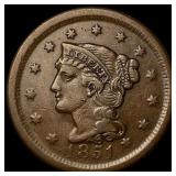 1851 Braided Hair Large Cent NEARLY UNCIRCULATED