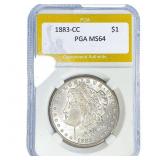 1883-CC Morgan Silver Dollar PGA MS64