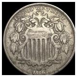 1866 Shield Nickel LIGHTLY CIRCULATED