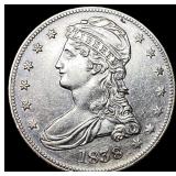 1838 Silver Half Dollar (Capped Bust) CLOSELY UNCI