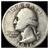 1936-D Silver Washington Quarter NICELY CIRCULATED