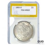 1883-O Morgan Silver Dollar PGA MS63