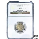 1896-S Barber Dime NGC AG3
