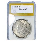 1901-O Morgan Silver Dollar PGA MS65