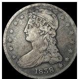 1838 Silver Half Dollar (Capped Bust) LIGHTLY CIRC