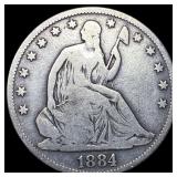 1884 Seated Liberty Half Dollar NICELY CIRCULATED