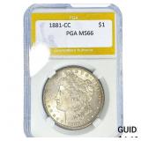 1881-CC Morgan Silver Dollar PGA MS66