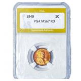 1949 Wheat Cent PGA MS67 RD