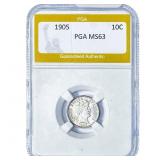 1905 Barber Dime PGA MS63