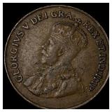 1923 Canada Bronze 1 Cent ABOUT UNCIRCULATED