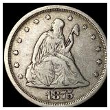 1875-S Silver Twenty Cents NEARLY UNCIRCULATED