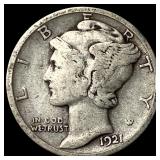 1921-D Silver Mercury Dime NICELY CIRCULATED