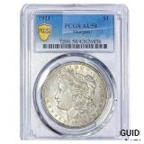 1921 Morgan Silver Dollar PCGS AU58