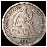 1861 Silver Half Dime LIGHTLY CIRCULATED