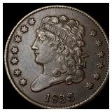1833 Classic Head Half Cent CLOSELY UNCIRCULATED