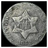 1852 Silver Three-Cent Piece NICELY CIRCULATED