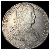 1811-Mo HJ Mexico Silver 8 Reales NEARLY UNCIRCULA