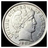 1892 Silver Barber Dime CLOSELY UNCIRCULATED