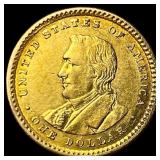 1905 Lewis and Clark Gold Dollar NEARLY UNCIRCULAT