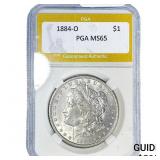 1884-O Morgan Silver Dollar PGA MS65