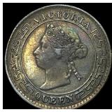 1893 Ceylon Silver 10 Cents