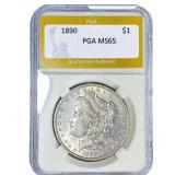 1890 Morgan Silver Dollar PGA MS65
