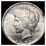1921 Silver Peace Dollar CLOSELY UNCIRCULATED