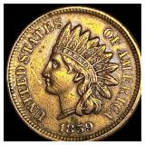 1859 Copper-Nickel Indian Head Cent NEARLY UNCIRCU
