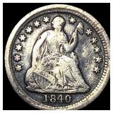 1840-O Seated Liberty Half Dime NICELY CIRCULATED