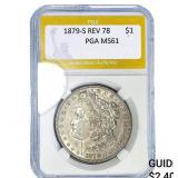 1879-S REV 78 Morgan Silver Dollar PGA MS62