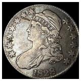 1828 Capped Bust Half Dollar NEARLY UNCIRCULATED
