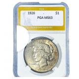 1926 Silver Peace Dollar PGA MS63