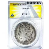 1904-S Morgan Silver Dollar ANACS F12