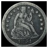 1851-O Seated Liberty Dime NEARLY UNCIRCULATED