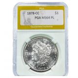 1878-CC Morgan Silver Dollar PGA MS64 PL