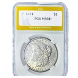 1891 Morgan Silver Dollar PGA MS64+