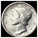 1918-S Silver Mercury Dime CLOSELY  UNCIRCULATED