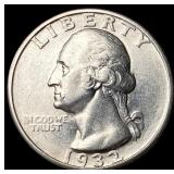 1932-S Silver Washington Quarter CHOICE AU