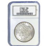 1887 Morgan Silver Dollar NGC MS65