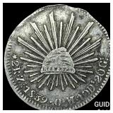 1839 ZsOM Mexico Silver 2 Reales