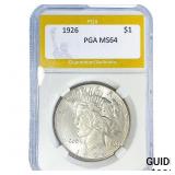 1926 Silver Peace Dollar PGA MS64