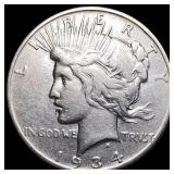 1934 Peace Silver Dollar LIGHTLY CIRCULATED