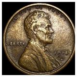 1914-S Lincoln Wheat Cent NEARLY UNCIRCULATED