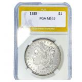1885 Morgan Silver Dollar PGA MS65