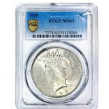 1935 Silver Peace Dollar PCGS MS63