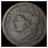 1838 Coronet Head Large Cent NICELY CIRCULATED