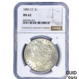 1883-CC Morgan Silver Dollar NGC MS62