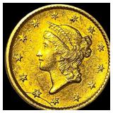 1853 $1 Gold Dollar Type 1 CLOSELY UNCIRCULATED