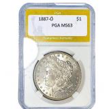1887-O Morgan Silver Dollar PGA MS63