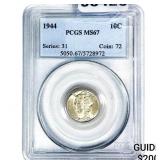 1944 Mercury Silver Dime PCGS MS67